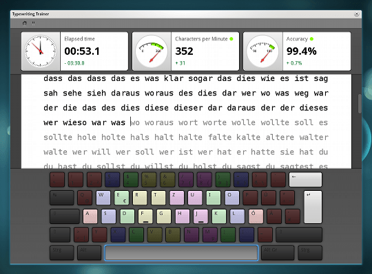 ktouch typing tutor