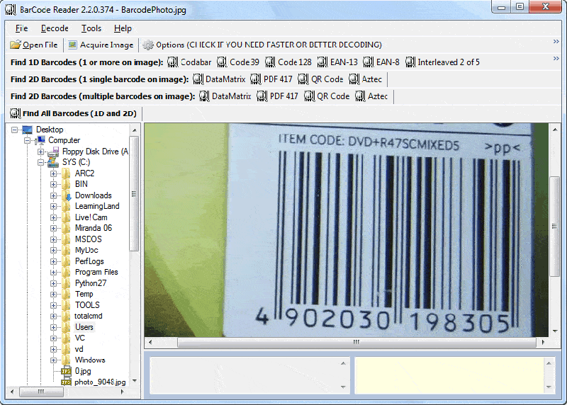 barcode reader software for pc free download