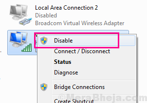 network bridge doesnt have a valid ip configuration